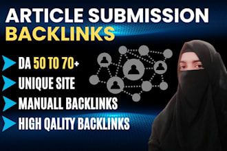 do 40 contextual article submission backlinks on high da