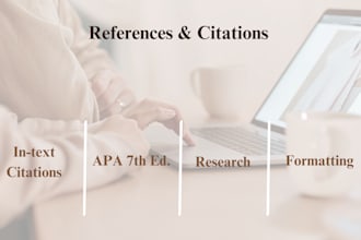 proofread, edit and format references per apa 7th citation and referencing