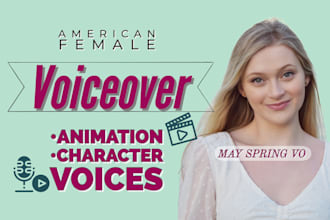 record a professional cartoon character or anime voice over