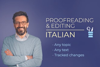 proofread and edit your italian text in 24h
