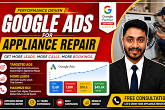 setup google ads ppc for appliance repair, handyman services