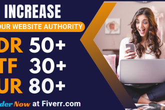increase ahrefs dr ur da domain rating url rating trust flow tf by SEO backlinks