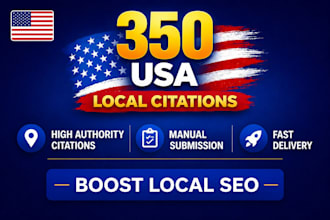 do 350 USA local citations and directory submission for local SEO