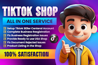 setup tiktok shop, fix tiktok shop rejections, and issues