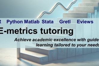 teach you statistics, probability and econometrics with any software