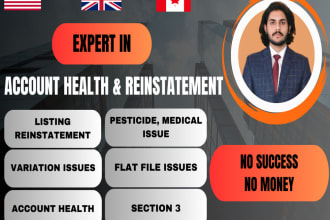 fix amazon account health issues , listing and account reinstatement