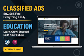 develop educational, matrimonial, classified ads  wordpress website