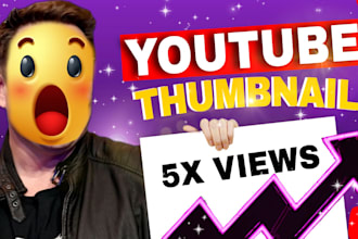 create 5x high CTR yt thumbnail in 3hrs