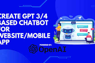 integrate gpt 3 based chabot to website or build mobile app