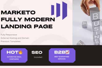 marketo automated landing page ecommerce marketing salesforce b2b