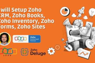 set up zoho CRM, zoho books, zoho inventory