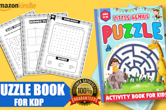 create word search sudoku mazes puzzle book pages and cover