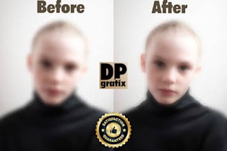 sharpen or fix blurry photos and enhance, restore or resize low quality picture