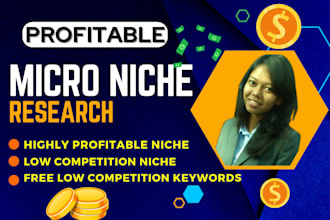 do micro niche research and find a profitable niche for you with free keywords