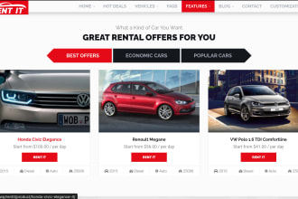 design professional car rental website services