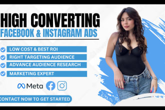 run facebook ads campaign, marketing, advertising, fb and instagram ad manager