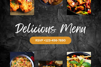 do restaurant menu, food and digital menu design, food menu
