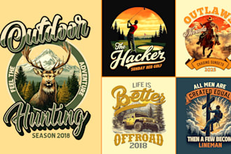 create typography and graphic t shirt design and custom t shirt design