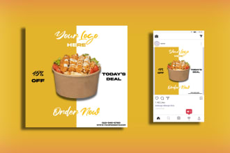 design food menu, flyer, poster and instagram ads