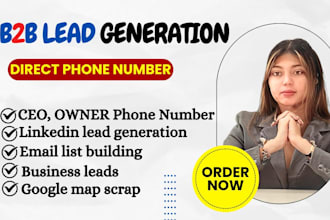 do b2b lead generation, direct phone number, shopify ecommerce and business lead