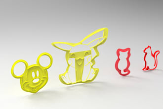 model custom clay cutters and cookie cutters for 3d printing