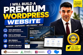 build a premium wordpress website using beaver builder or elementor
