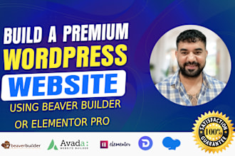 build or rebuild a wordpress website using beaver builder or elementor pro