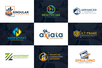 design modern financial accounting consulting credit repair insurance tax logo
