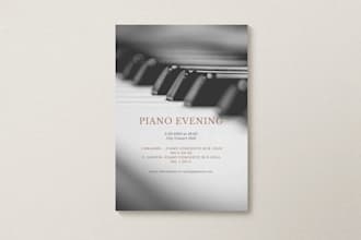 create a concert flyer or poster for your classical music concert or festival