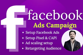 setup and manage facebook ads campaign, instagram ads, fb advertising