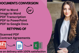 convert PDF to word, image to word, excel or google docs