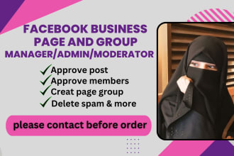 be your facebook business page, group admin or moderator