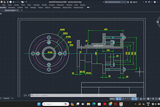 draft 2d mechanical technical drawings