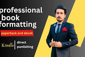 do book formatting for KDP paperback and kindle ebook