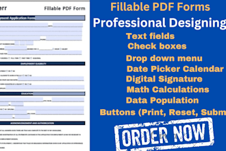 make professional fillable PDF within 2 hours