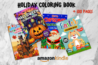 create holiday coloring books for kids or adult