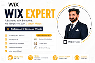 build your wix store, portfolio website on wix studio website