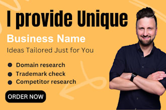 get the perfect unique business name ideas tailored just for you