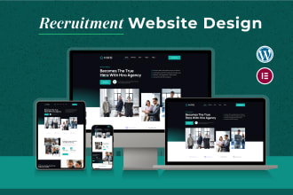 design recruitment website for staffing, hiring, job board, job posting, agency