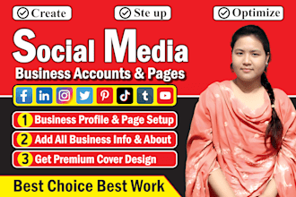 create and setup social media business accounts and pages