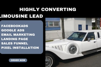 generate limo rent leads taxi booking lead limousine chauffeur lead limo website
