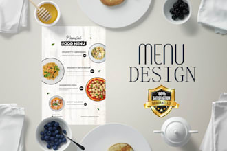 design professional and modern print menu