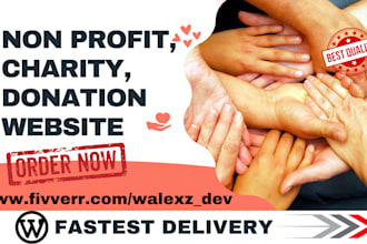 build nonprofit website charity website ngo website fundraiser,donation website