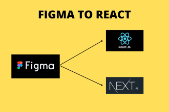convert the figma to react or figma to next js