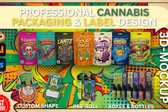 make unique weed pouch, mylar bag and cbd product labels