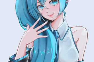 draw you anime style character commission