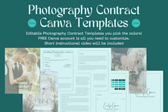 make you a stunning photography contract canva template to wow your clients