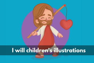 make illustrations for religious children