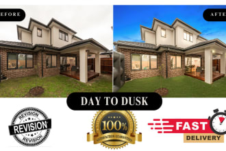 elevate property with day to dusk twilight editing