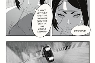 design manga page based on your script or storyboard